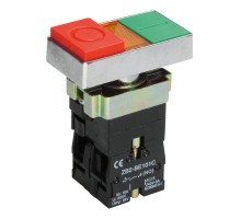 Кнопка LAY5-BW8465 I-O сдвоенная c подсв. ИЭК BBD40-BW-K51