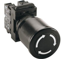Кнопка MPET3-10B ГРИБОК с фикс. 30мм черн. (только корпус) ABB 1SFA611520R1006