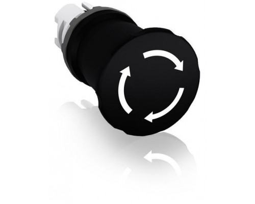 Кнопка MPET4-10B ГРИБОК 40мм отпускание поворотом черн. (только корпус) ABB 1SFA611523R1006
