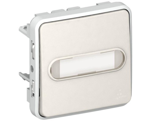 Кнопка PLEXO НО+НЗ 10А с подсветкой с держ. этикетки Leg 069634