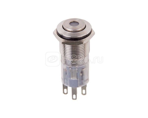 Кнопка антивандальная d22 250В Фикс (6с) ON-OFF/OFF-ON подсв/зел. Rexant 36-3533