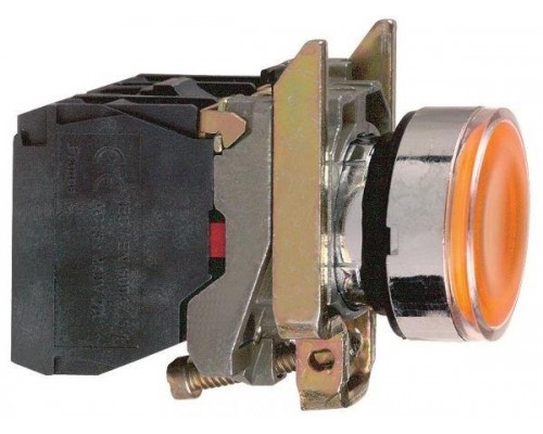 Кнопка без фикс. 1НO+1НЗ с подсветкой желт. SchE XB4BW35M5