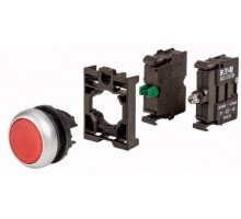 Кнопка без фиксации с подсветкой 1НО 230В AC M22-DL-R-K10LED230-BVP красн. EATON 132605