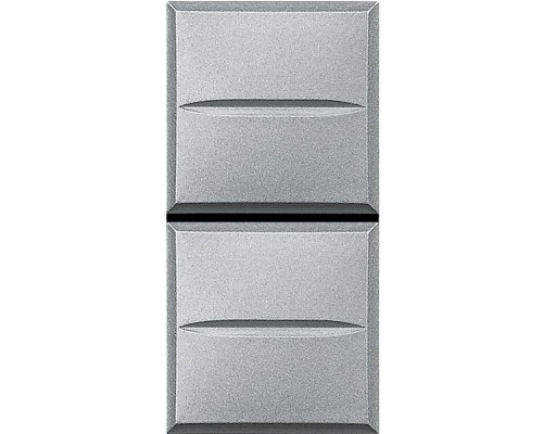 Кнопка двойн. 1п (NO) + 1п (NO) 10А 250В Axolute алюм. Leg BTC HC4036