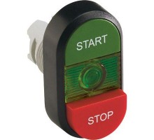 Кнопка двойная MPD15-11G (зел./красн. выступающая) зел. линза с текстом START/STOP ABB 1SFA611144R1102
