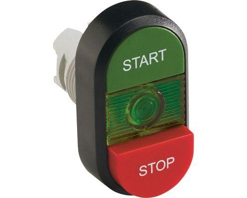 Кнопка двойная MPD15-11G (зел./красн. выступающая) зел. линза с текстом START/STOP ABB 1SFA611144R1102
