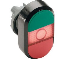Кнопка двойная MPD1-11R (зел./красн.) красн. линза без текста ABB 1SFA611130R1101