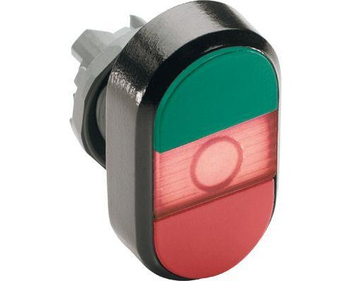 Кнопка двойная MPD1-11R (зел./красн.) красн. линза без текста ABB 1SFA611130R1101