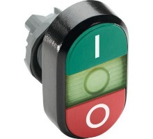 Кнопка двойная MPD2-11G (зел./красн.) зел. линза с текстом I/O ABB 1SFA611131R1102