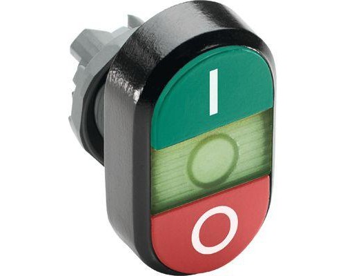 Кнопка двойная MPD2-11G (зел./красн.) зел. линза с текстом I/O ABB 1SFA611131R1102