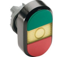 Кнопка двойная MPD3-11Y (зел./красн.) желт. линза с текстом ON/OFF ABB 1SFA611132R1103
