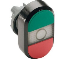 Кнопка двойная MPD3-11С (зел./красн.) прозр. линза с текстом ON/OFF ABB 1SFA611132R1108