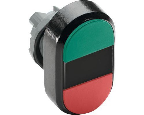 Кнопка двойная MPD4-11B START/STOP (зел./красн.) непрозр. черн. линза с текстом ABB 1SFA611133R1106