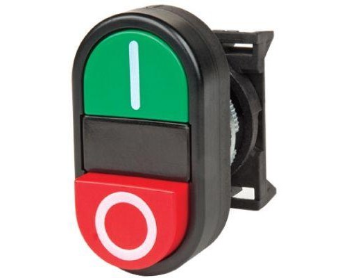 Кнопка двойная выпуклая с линзой для подсв. DKC ABFL