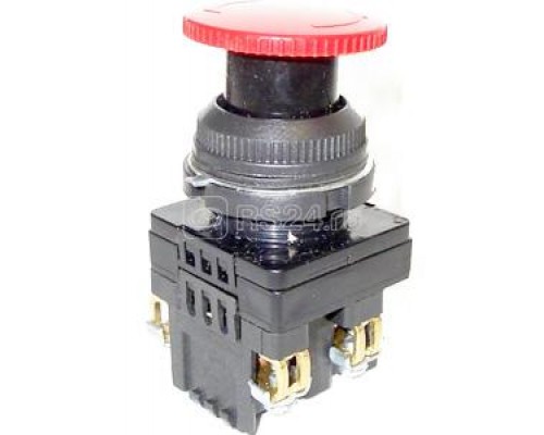 Кнопка КЕ-141/5 (1р) красн. гриб с фикс. 10А 660В IP54 Электротехник ET529347