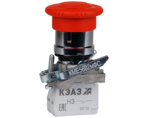 Кнопка КМЕ5501мФС-красный-0но+1нз-гриб-IP54 КЭАЗ 275275