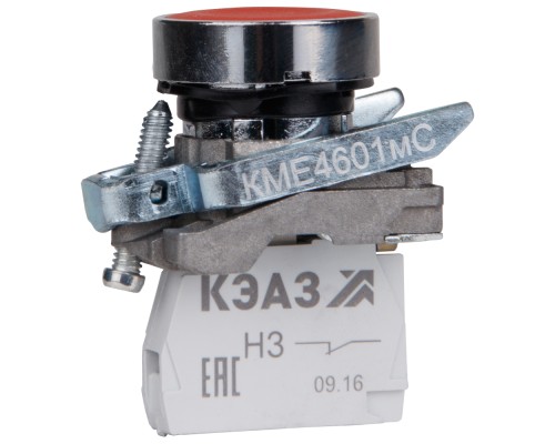 Кнопка КМЕ 4601мС 0но+1нз цилиндр IP65 красн. КЭАЗ 248261