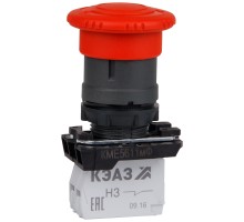 Кнопка КМЕ 5611мФ 1но+1нз гриб IP65 красн. КЭАЗ 248255