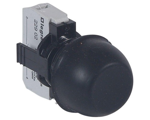 Кнопка НО с потайным толкателем черн. IP67 Osmoz Leg 023713