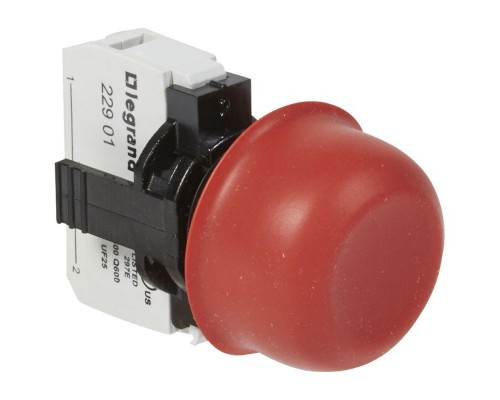 Кнопка НЗ с потайным толкателем красн. IP67 Osmoz Leg 023711