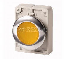 Кнопка плоская 30мм M30C-FDRL-Y с подсветкой с фиксацией желт. EATON 182953