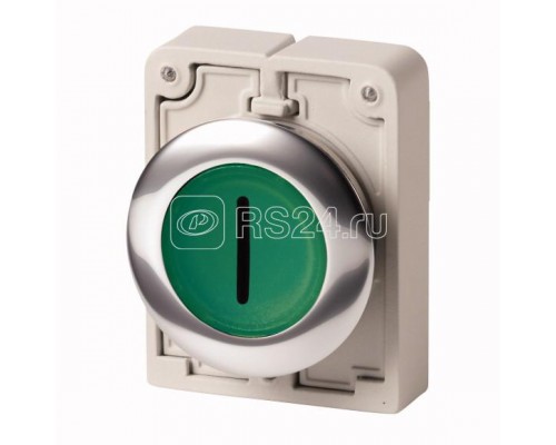 Кнопка плоская 30мм с подсветкой с фиксацией M30C-FDRL-G-X1 EATON 182932