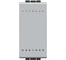 Кнопка с авт. клем. размер 1мод. LivingLight алюм. Leg BTC NT4005A