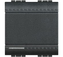 Кнопка с авт. клем. размер 2мод. LivingLight антрацит Leg BTC L4005M2A