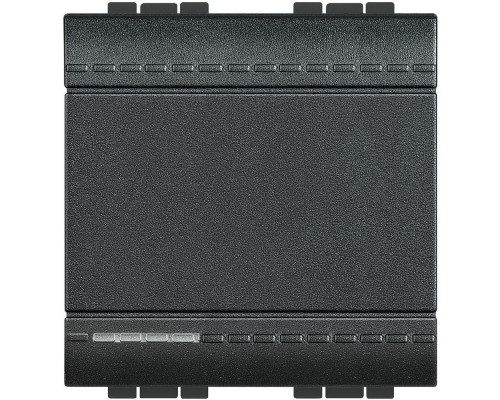 Кнопка с авт. клем. размер 2мод. LivingLight антрацит Leg BTC L4005M2A