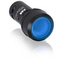 Кнопка с подсветкой CP1-11L-10 24В AC/DC с плоской клавишей без фиксации 1НО син. ABB 1SFA619100R1114