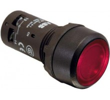 Кнопка с подсветкой CP1-13R-01 220В AC/DC с плоской клавишей без фиксации 1НЗ кр. ABB 1SFA619100R1341