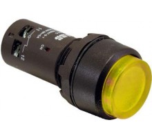 Кнопка с подсветкой CP3-12Y-10 110-130В AC/DC с выступающей клавишей без фикс. 1НО желт. ABB 1SFA619102R1213