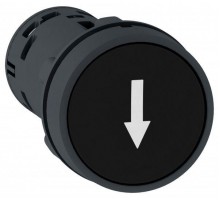 Кнопка с потайным толкателем 1НО черн. стрелка вниз SchE XB7NA21343