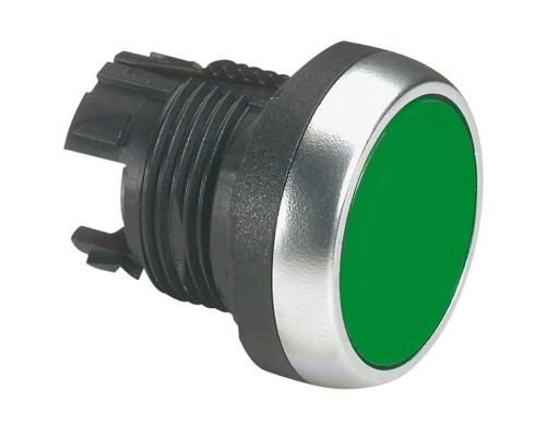 Кнопка с пруж. возвр. с пот. головкой зел. Osmoz Leg 023802