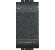 Кнопка с винт. клем. размер 1мод. LivingLight антрацит Leg BTC L4005N