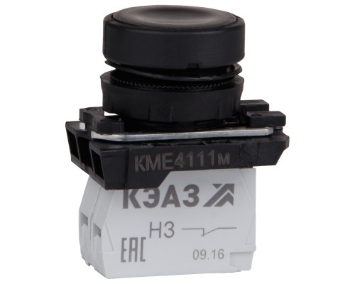 Кнопка управления КМЕ4111м 1но+1нз IP40 цилиндр черн. КЭАЗ 248240