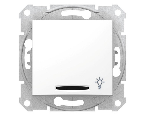 Кнопка выключателя Свет СП Sedna с подсветкой бел. SchE SDN1800121