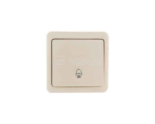 Кнопка звонка 1-кл. 1п ОП Viola 10А IP20 крем. LEZARD 751-0300-103