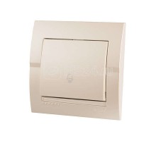 Кнопка звонка Дери жемчуж. бел. метал. LEZARD 702-3030-103