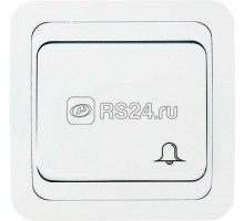 Кнопка звонка СП Mimoza бел/бел. Makel 12050
