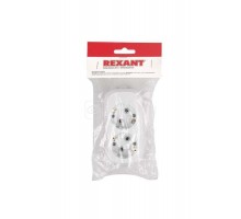 Колодка 2 гнезда с заземлением Rexant 11-8702