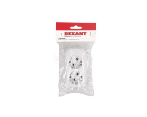 Колодка 2 гнезда с заземлением Rexant 11-8702