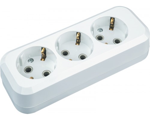 Колодка клеммная 61 584 NCA-BL01-03-E-WH 3гн с заземл. АБС пласт. Navigator 61584