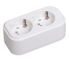 Колодка удлинителя 2-м К02 2P+PE 16А/250В CLASSIC ИЭК KYP11-16-02-00-Z