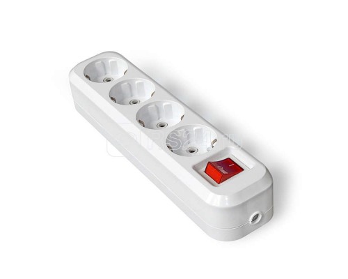 Колодка удлинителя 4-м с заземл. и выкл. IONICH 1524