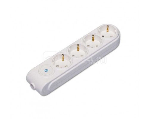 Колодка удлинителя 4-м с заземл. защ. шторки с выкл. Makel N4310000