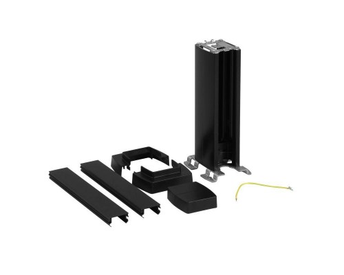 Колонна-мини Snap-On 1 секция 0.3м с пластик. крышкой алюм. черн. Leg 653002