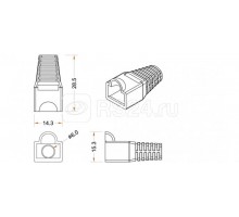 Колпачок изолирующий BOOT-BK-10 для разъемов RJ45 черн. (уп.10 шт) Hyperline 251952