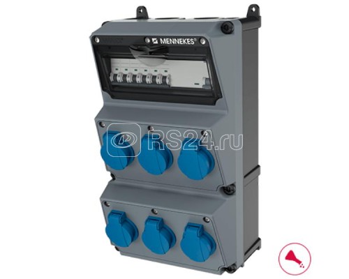 Комбинации розеток AMAXX хим. устойчивый 6хSCHUKO 1УЗО 6 автоматов IP44 MENNEKES 930026