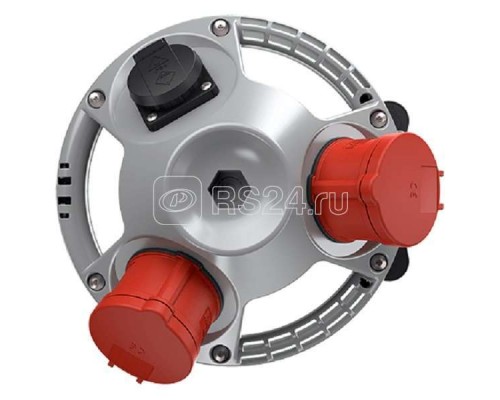 Комбинация розеток 3KRAFT 1хSCHUKO16А230В и 1хСЕЕ16А6ч5п400В и 1хСЕЕ32А6ч5п400В IP44 черн./серебр. Mennekes 94353SI